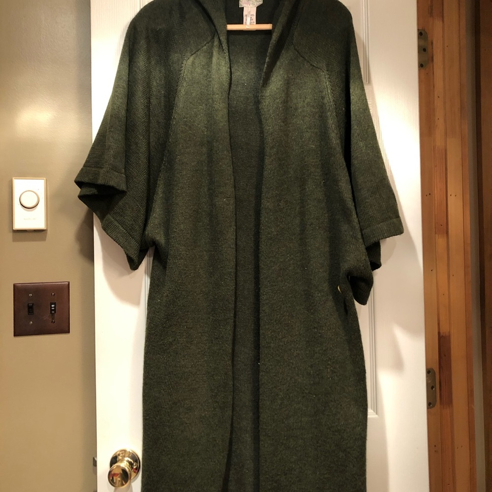 green free people sweater